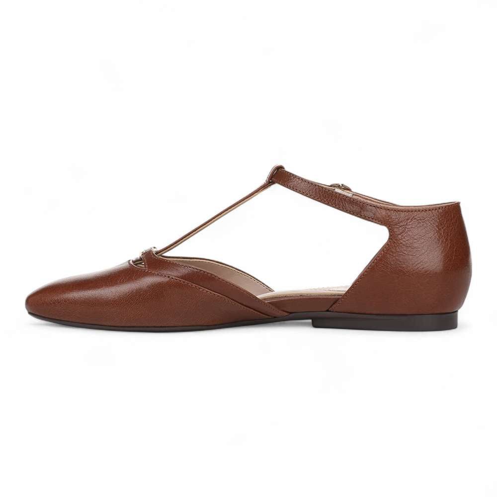 Caresse Mary Jane Flat - Caramel