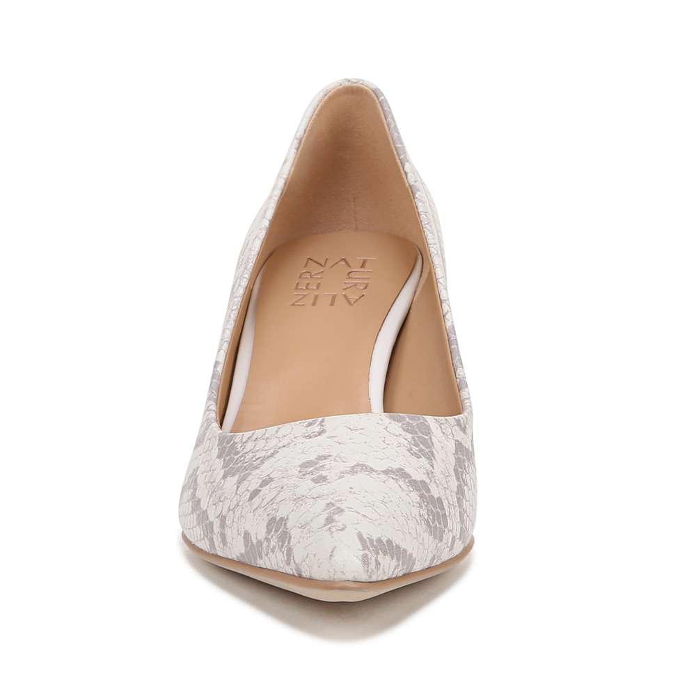 Everly Kitten Heel - White Snake