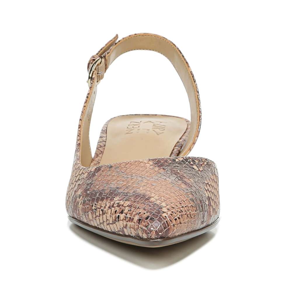 Banks Slingback - Tan Metallic Snake