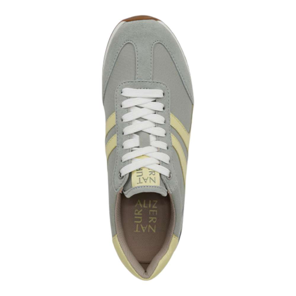 Lorena Lace Up Sneaker - Pistachio Fabric & Suede
