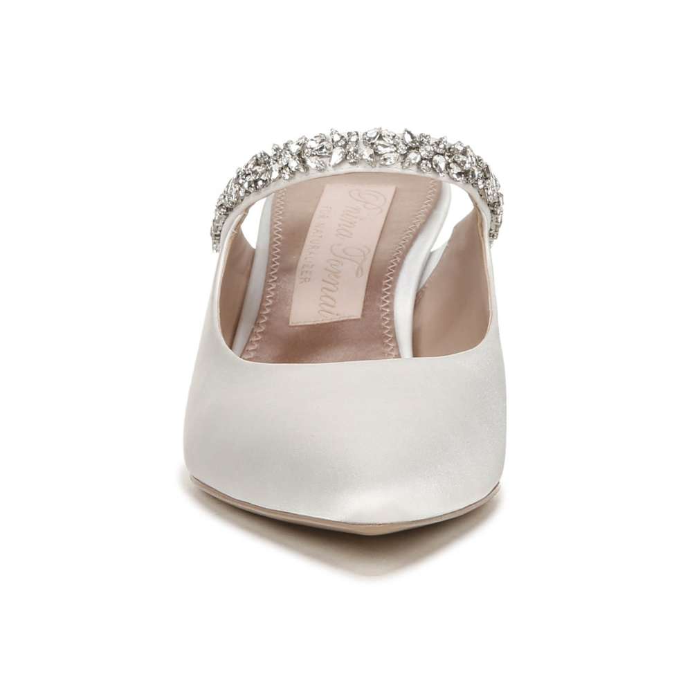 Liefde Pump - Silk White Satin