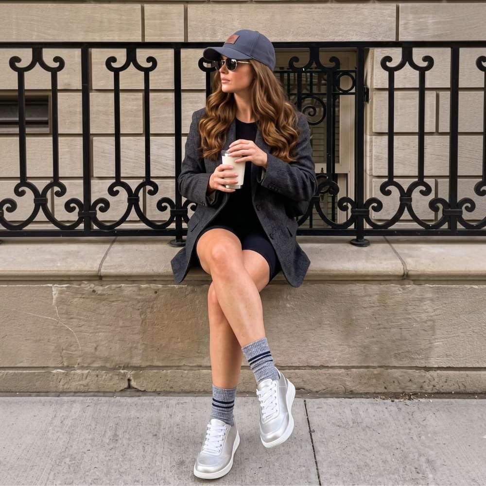 Times Square Lace-Up Casual Sneaker - Silver