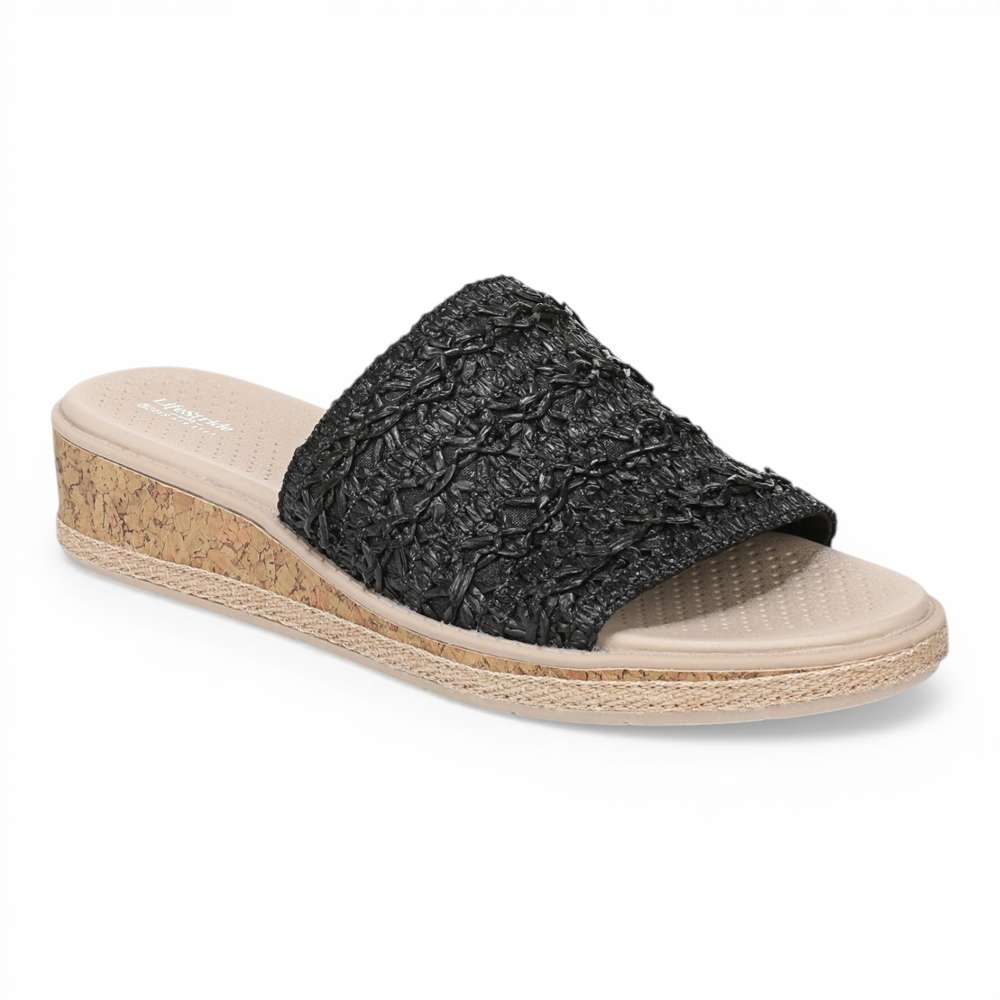 Breezy Wedge Sandals - Black