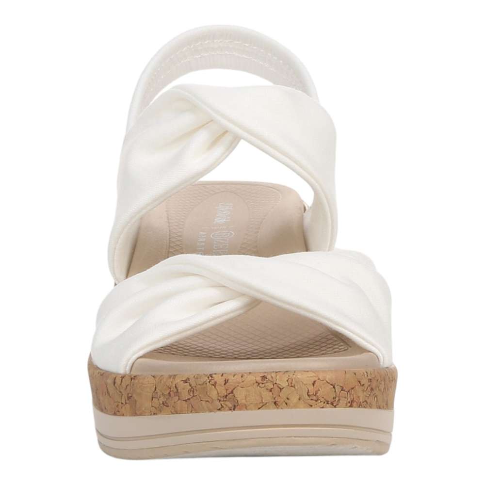 Riley Slingback Wedge - Bright White