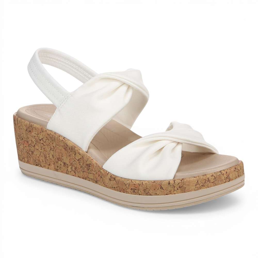 Riley Slingback Wedge - Bright White