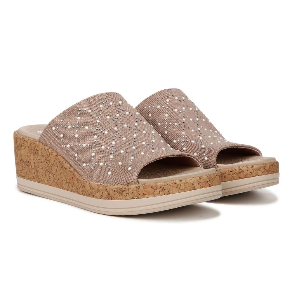 Royal Wedge Sandal - Biscotti
